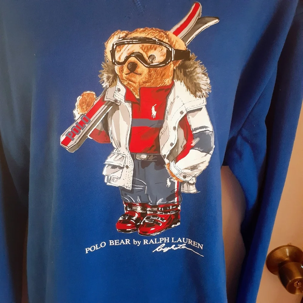 Polo Ralph Lauren Polo Bear Mens Sweatshirt Blue Size  XL  Polo Ralph  Lauren - Picture 5 of 5